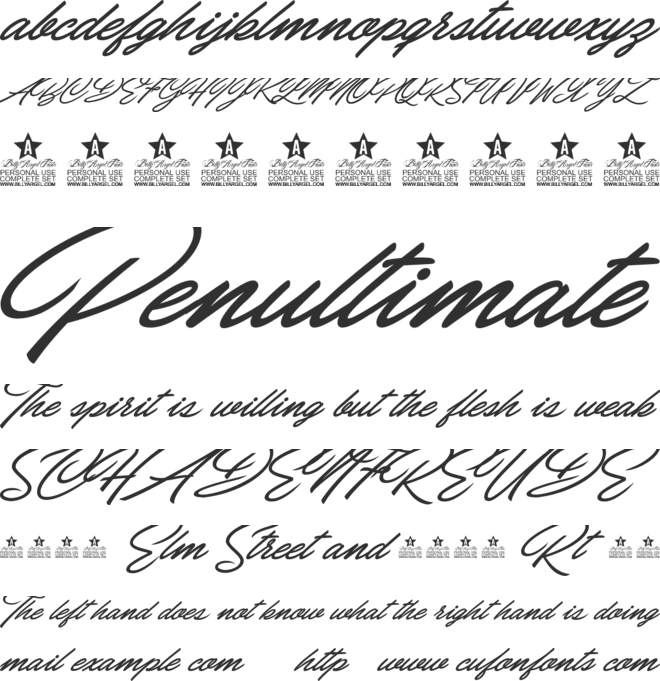 Carolina Hills Personal Use font preview