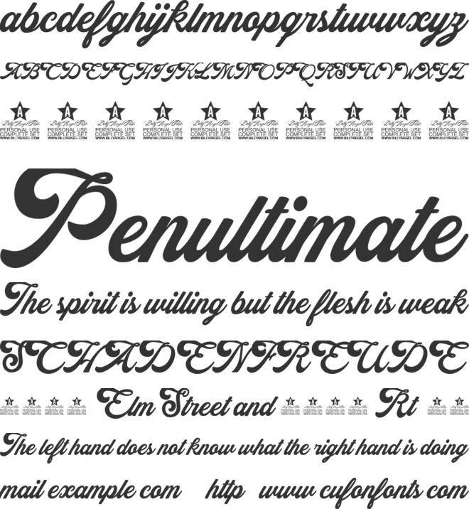 Alexandra Personal Use font preview