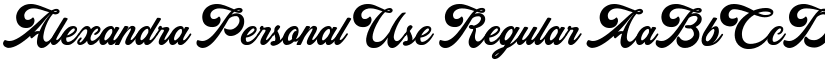 Alexandra Personal Use Regular font