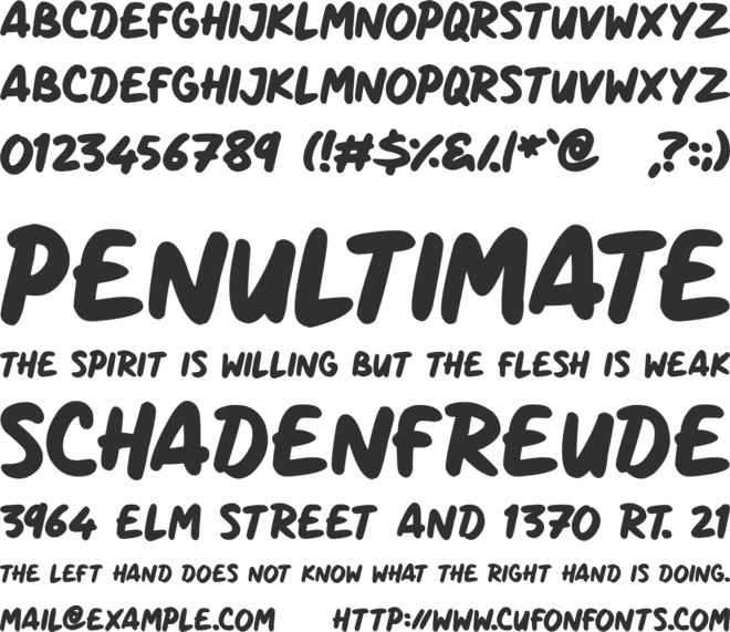 Marker Notes font preview