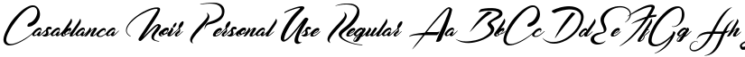 Casablanca Noir Personal Use Regular font