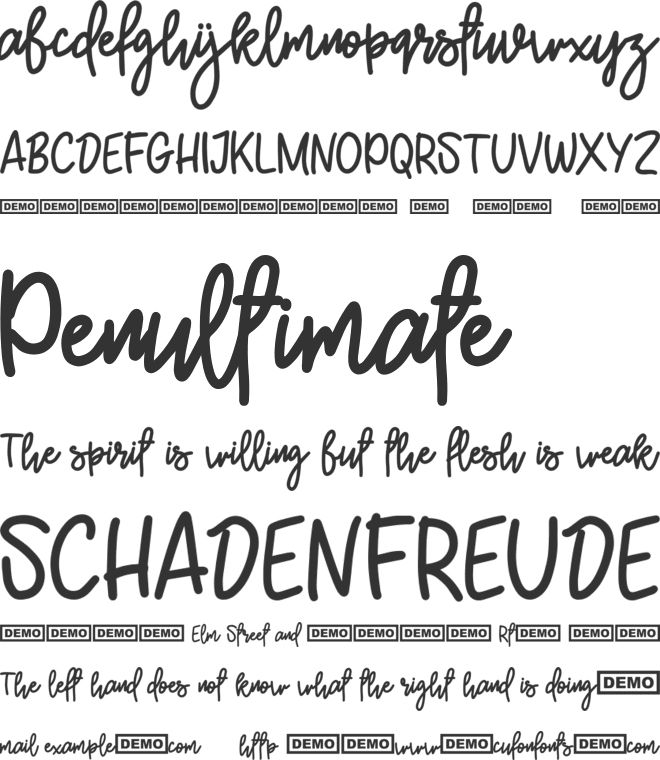 Burston font preview