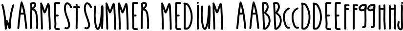 WarmestSummer Medium font