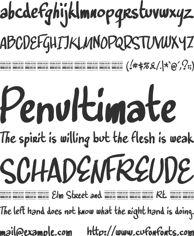 Bloc Boy PERSONAL USE ONLY font preview