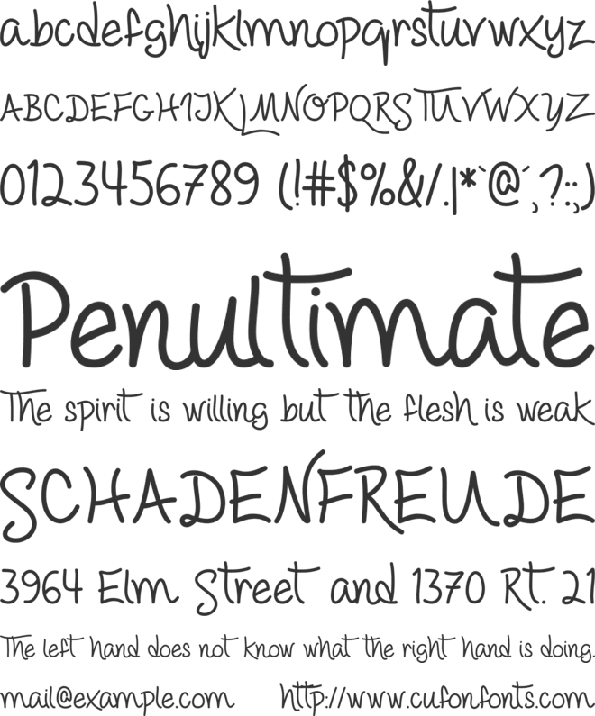 Love & Trust font preview