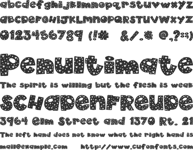 2Peas 4th of July font preview