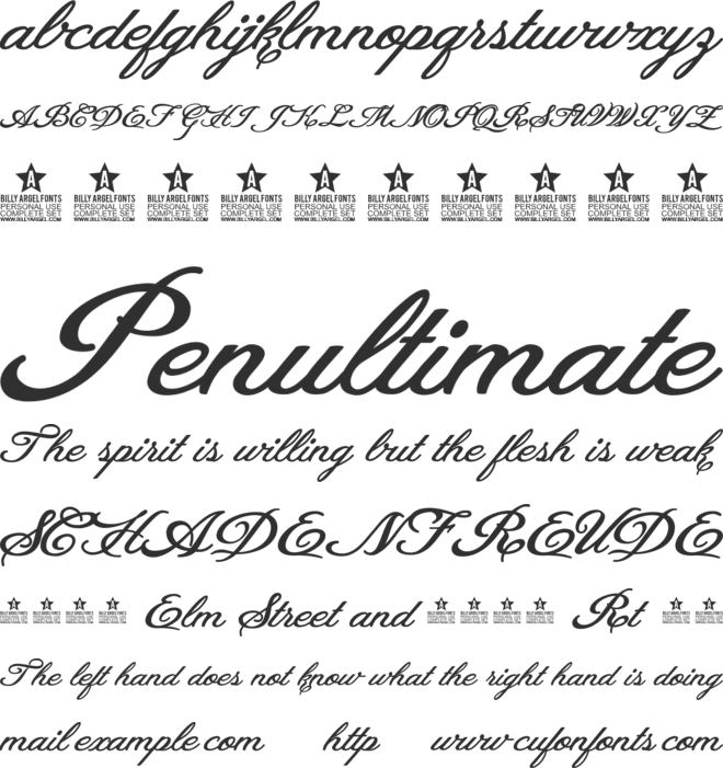 Heaven Matters Personal Use font preview