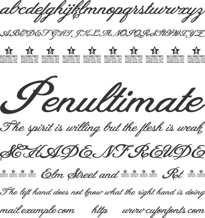 Heaven Matters Personal Use font preview