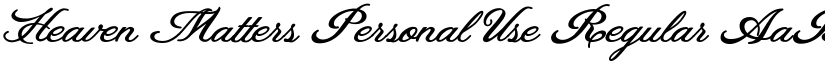 Heaven Matters Personal Use Regular font