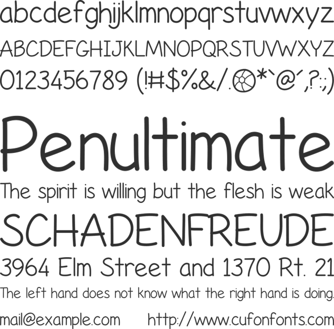 Life's A Beach font preview