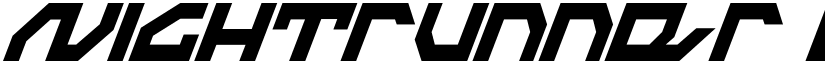 Nightrunner Extra-Condensed Italic font
