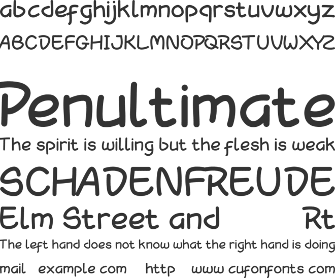 Agnella font preview