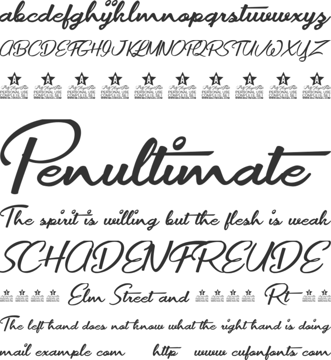 Movie Makers Personal Use font preview