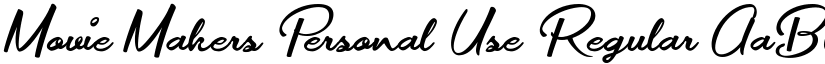 Movie Makers Personal Use Regular font