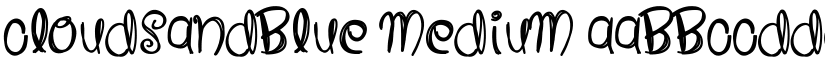 CloudsAndBlue Medium font