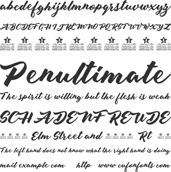 Living Colours Personal Use font preview