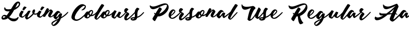 Living Colours Personal Use Regular font