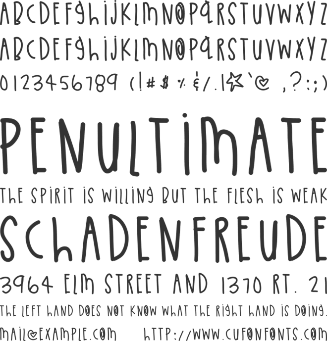 LittleBlueJay font preview