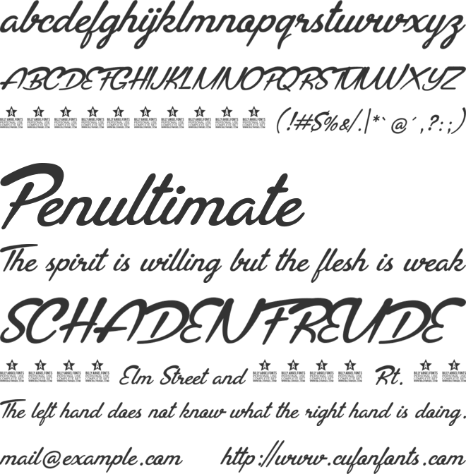 Brasileirinha Personal Use font preview