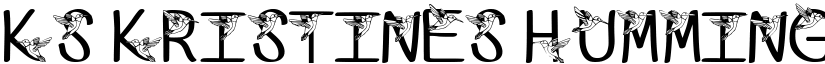 Ks Kristines Hummingbirds Regular font