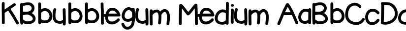 KBbubblegum Medium font