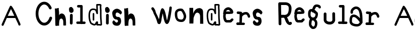 A Childish Wonders Regular font