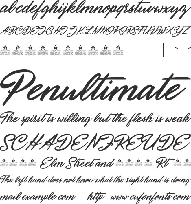 September Five Personal Use font preview