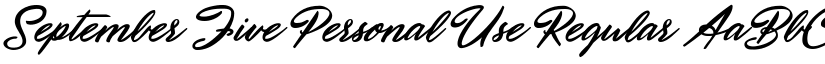 September Five Personal Use Regular font