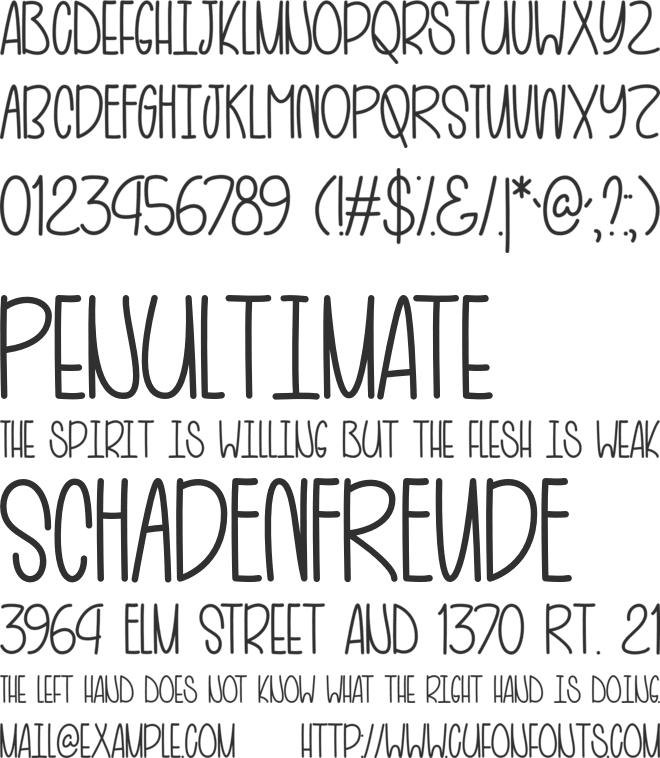 Hot and Black Tea font preview