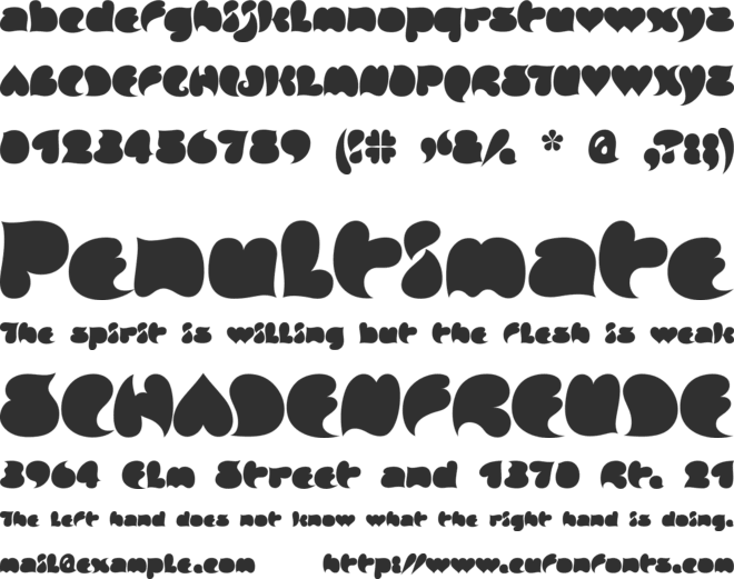 Lovedrops font preview