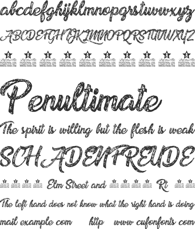Drawing Nature Personal Use font preview