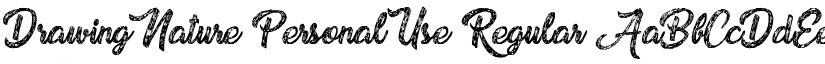 Drawing Nature Personal Use Regular font