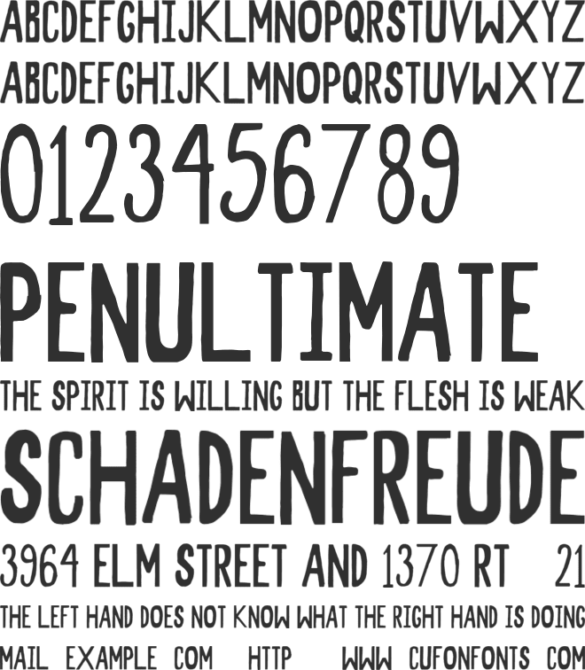 Candace font preview