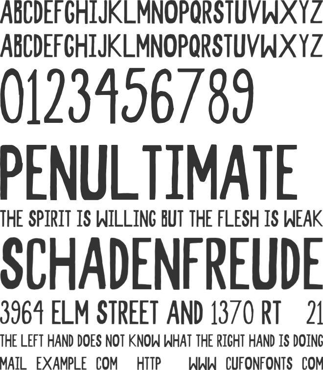 Candace font preview