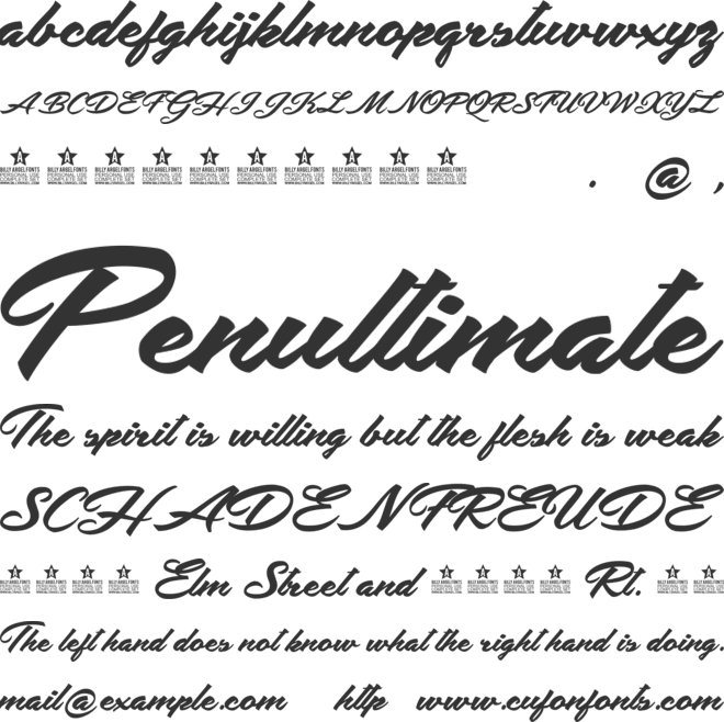 Safira Shine Personal Use font preview