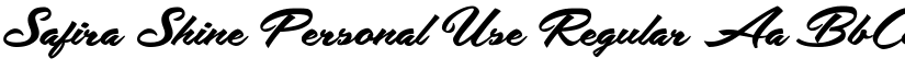Safira Shine Personal Use Regular font