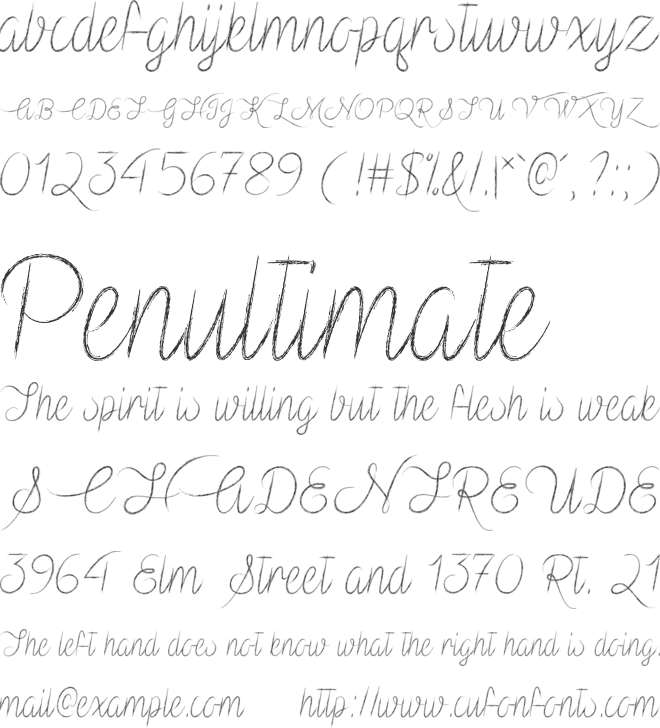 Vampire Heart font preview