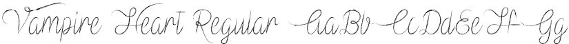 Vampire Heart Regular font