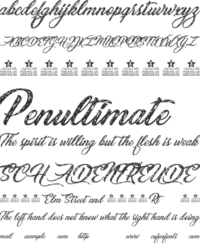 Sketching Stars Personal Use font preview