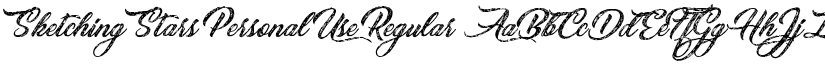 Sketching Stars Personal Use Regular font