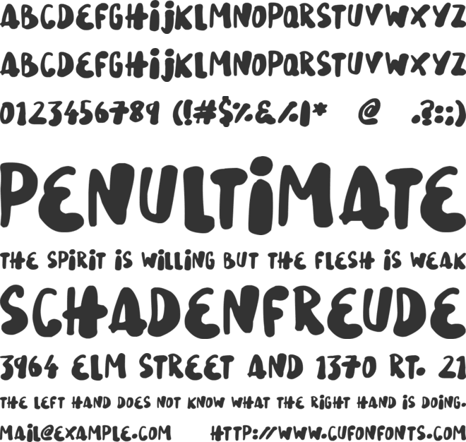 Snowy Skies font preview