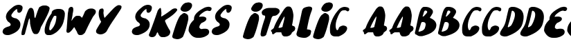 Snowy Skies Italic font