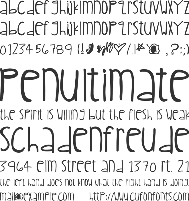 ChildishKid font preview