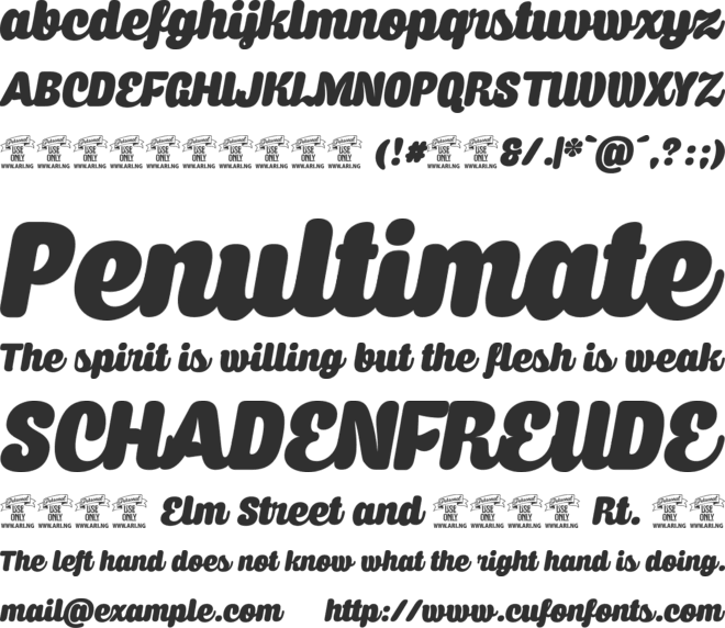 Caprica Script Personal Use font preview