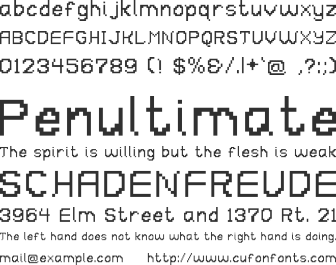 Girl on an Alley CHMC font preview