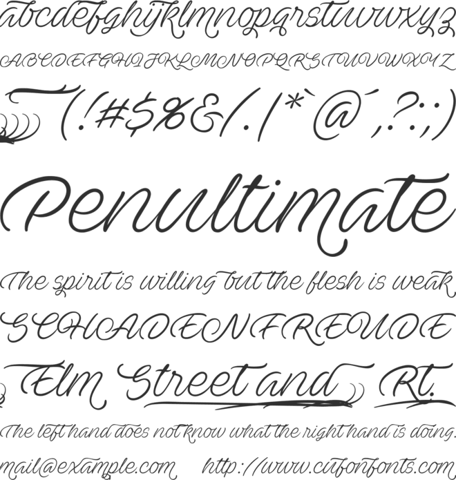Ave Utan PERSONAL USE ONLY font preview