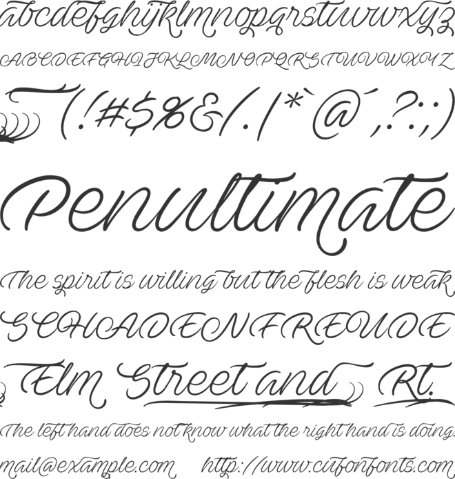 Ave Utan PERSONAL USE ONLY font preview