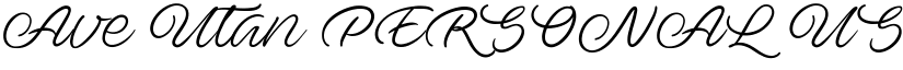 Ave Utan PERSONAL USE ONLY Regular font