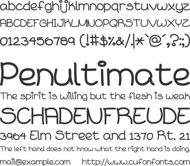 Sweet Cheeks font preview