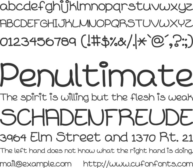 Sweet Cheeks font preview